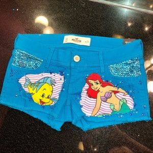 NEW 🐠little mermaid BLING RHINESTONE shorts 00